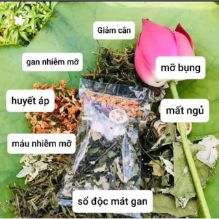 Lá nam 10vị -15gói (Lá sen , chè vằng,hoa nhài , sơn tra ,cỏ ngọt ,pham tả diệp , trần bì , giảo cổ lam ,cầm văn ,.)