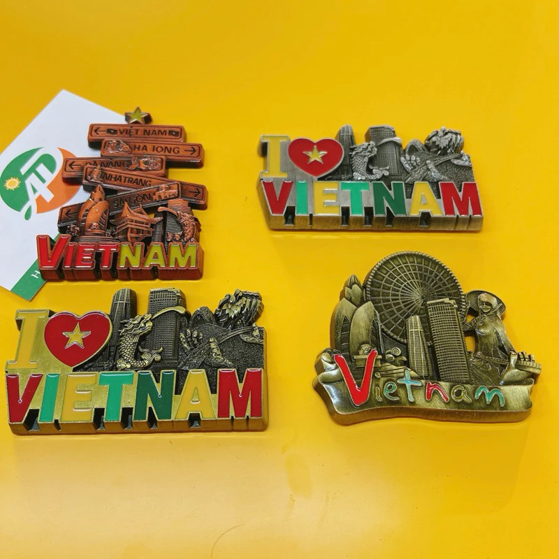 Magnet Nam châm trang trí tủ lạnh kim loại lưu niệm Việt Nam