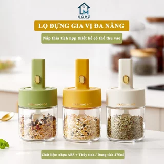 Lọ Đựng Gia Vị 275ML - Có Muỗng Chống Rò Rỉ Tiện Dụng Cho Nhà Bếp