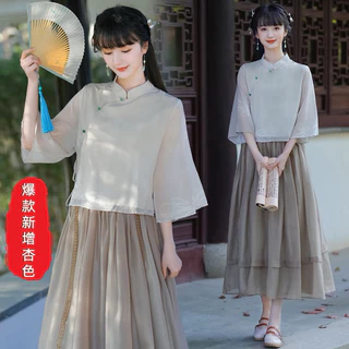 [Order] Áo kiểu trung hoa pháp phục vintage cổ trang hán phục thiền chay đi lễ chùa trà đạo đồng phục spa