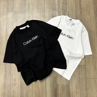 Áo thun nữ basic CK Calvin-Klein chữ thêu (ảnh thật)