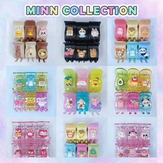 Set 6c kẹp càng cua 3 răng, 5 răng nhiều mẫu đính charm cực xinh dành cho nữ phụ kiện tóc Minn Collection