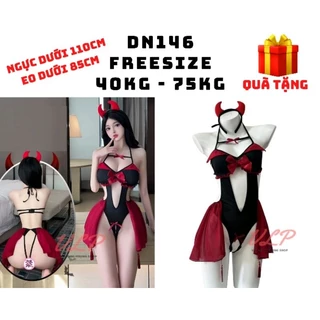 [BIGSIZE_75KG]_DN146_Bộ bodysuit cosplay QUỶ SỨ BÓNG ĐÊM sexy bí ẩn