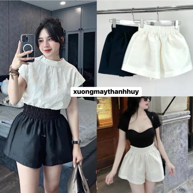 Quần Short BigSize chất Tacta Phồng Cạp Chun 2 màu dễ phối đồ-2981