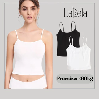 Áo Croptop Nữ 2 Dây Dáng Ôm Trơn LABELA, Áo 2 Dây Nữ Body Chất Liệu Coton Co Giãn 192