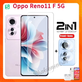 Combo Kính Cường Lực OPPO Reno 11F 5G Reno11 F 5G Trong Suốt Không Full Màn Hình + Dán Bảo Vệ Camera Sau Reno 11F 5G