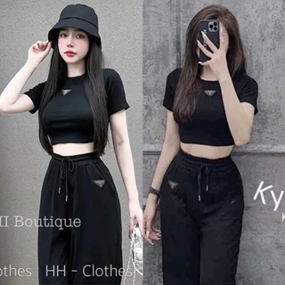 Áo croptop body logo BRADA ngắn tay cá tính HOANGPHUONG