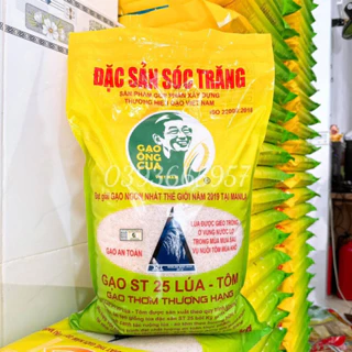 5kg ST25 ( LÚA TÔM ÔNG Cua ) Chính Hãng  THƯỢNG HẠNG Dẻo Thơm