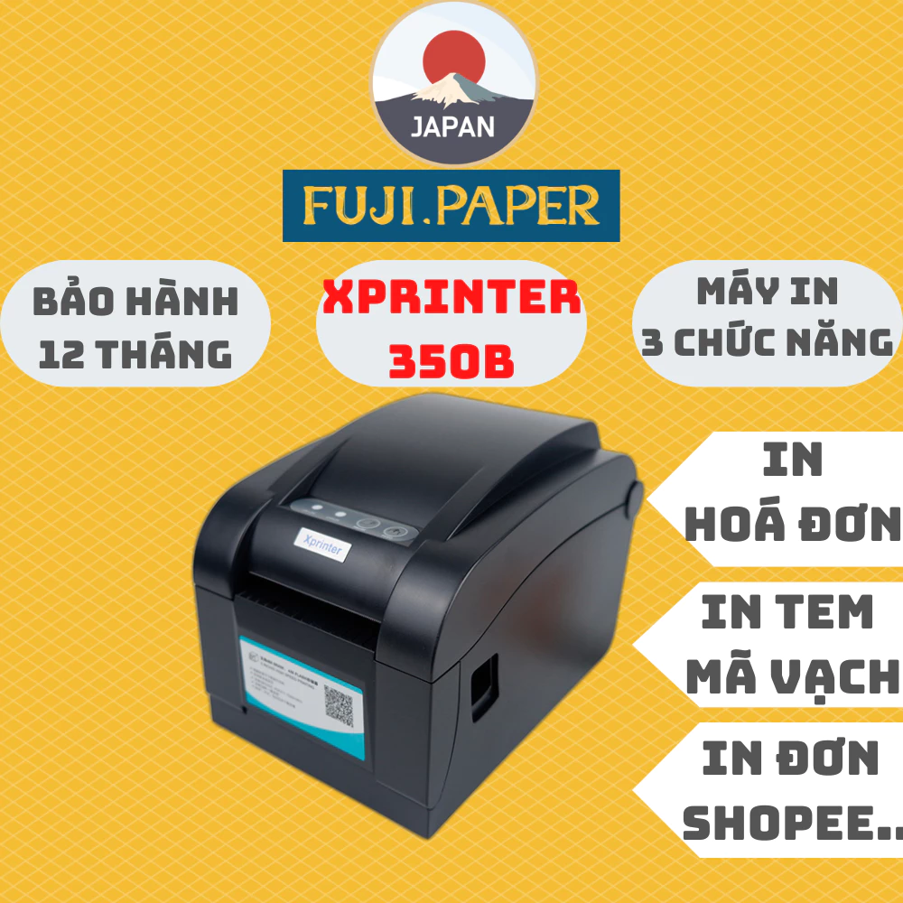 Máy in Xprinter XP 350B in đơn hàng GHTK, in tem nhãn và phiếu giao hàng các sàn TMĐT