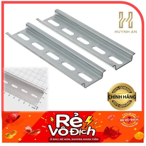 Thanh ray nhôm cài Aptomat kích thước nhỏ 8 - 10 - 15 -2 0 -25 -30 cm, Hàng nhập khẩu chống oxi hóa ̣(Din rail)