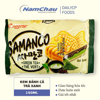 Kem bánh cá trà xanh Hàn Quốc Binggrae Samanco gói 150ml [HN giao hàng hỏa tốc]