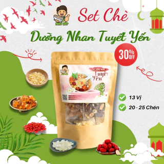 Set Chè Dưỡng Nhan Tuyết Yến 20 -25 Chén - Set Nguyên Liệu Nấu Chè - Tặng Kèm Công Thức Nấu - NHOBEPVN