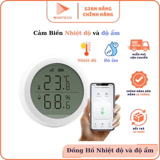 [Bảo Hành 6 tháng] Đồng Hồ Cảm Biến Nhiệt Độ Độ Ẩm Tuya Zigbee Có Hiển Thị Màn Hình