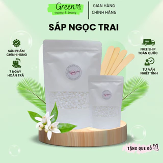 Sáp Wax Lông Nóng Ngọc Trai Hương Kẹo Ngọt Cao Cấp Siêu Bám Lông GREEN WAXING, Chuyên Wax, Bikini , Nách, Tặng Que Gỗ