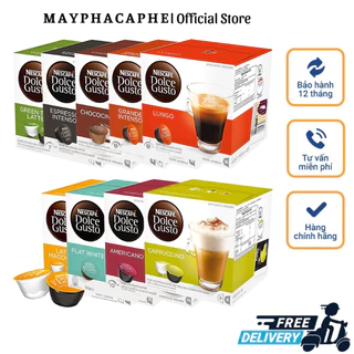 Cà Phê Viên Nén Dolce Gusto, Cafe Viên Nén Dolce Gusto, Hộp 16 Viên, Nhiều Vị, Nhập EU, Hàng Chính Hãng