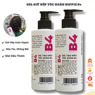 Gel Tạo Kiểu, Giữ Nếp Tóc Xoăn Hippie Xù Mì Tự Nhiên Không Bết Tóc B4, Mùi Siêu Thơm - Sản phẩm Chăm Sóc Tóc Chính Hãng