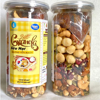 Ngũ Cốc Granola Siêu Hạt Không Đường Nướng Mật Ong NAKUSO ̣̣(500gr)