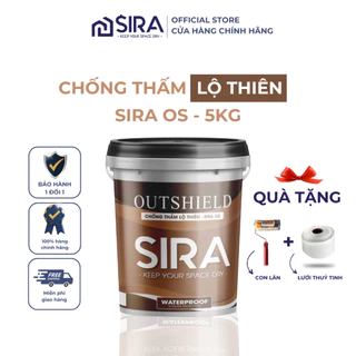 Sơn Chống Thấm Lộ Thiên SIRA (5KG) - Sơn chống thấm ngoài trời, Chống thấm tường đứng, Sàn mái sân thượng