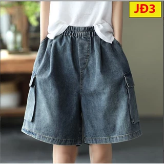 Quần đùi jean nữ túi hộp 2 bên màu đẹp đủ size 40-90kg mã JĐ3