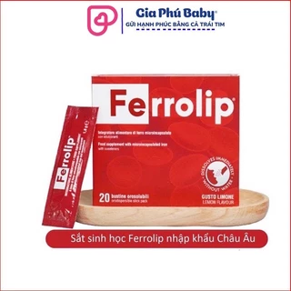 Sắt Bột Buccal Tan Ngay Trong Miệng Ferrolip Hộp 20 gói ( Hữu cơ cho người lớn )