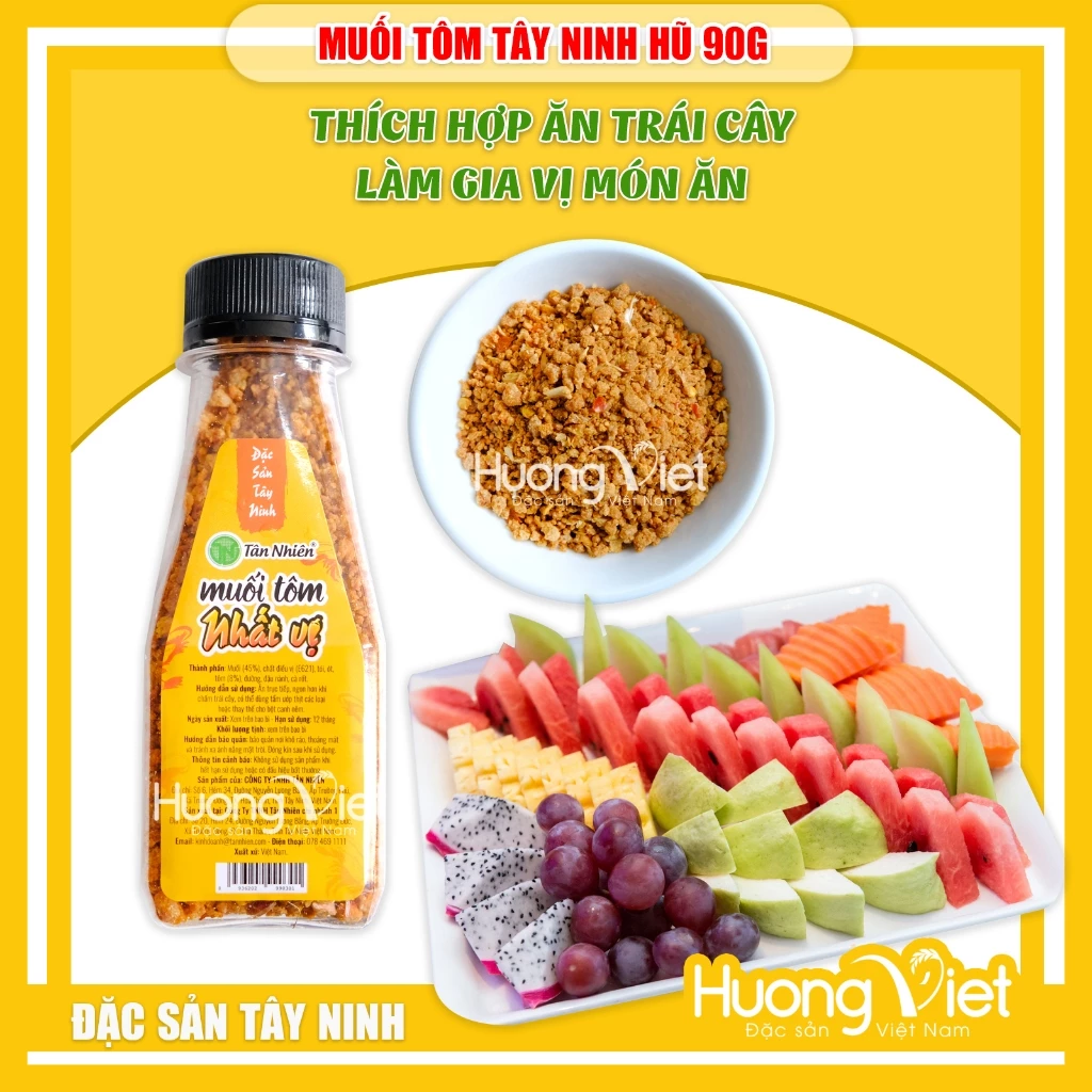 Muối tôm NHẤT VỊ Tây Ninh, đặc sản muối Tây Ninh gồm 3 vị muối : muối sặc, muối tôm, muối tỏi ớt chay