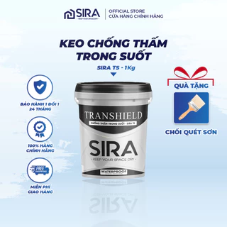 Keo Sơn Chống Thấm Trong Suốt - Chống Thấm Nhà Vệ Sinh, Gạch Men, Nền Gỗ  SIRA TS - Chống Thấm Nước Hiệu Quả (1KG)