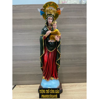 Tượng Mẹ Cứu Giúp 87cm Thiếp Vàng - Tượng Thờ Công Giáo Phanxico Xavie.