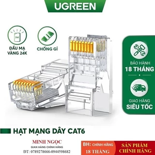 Hạt mạng RJ45 Cat6 10c/50c/túi chính hãng Ugreen cao cấp