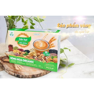 Sữa Hạt Dinh Dưỡng 36 Vị Hạt Hồng Hoa Organic 100% Thiên Nhiên hộp 36 gói 900g