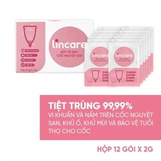 Bột tiệt trùng cốc nguyệt san lincare chính hãng, lẻ 1 gói