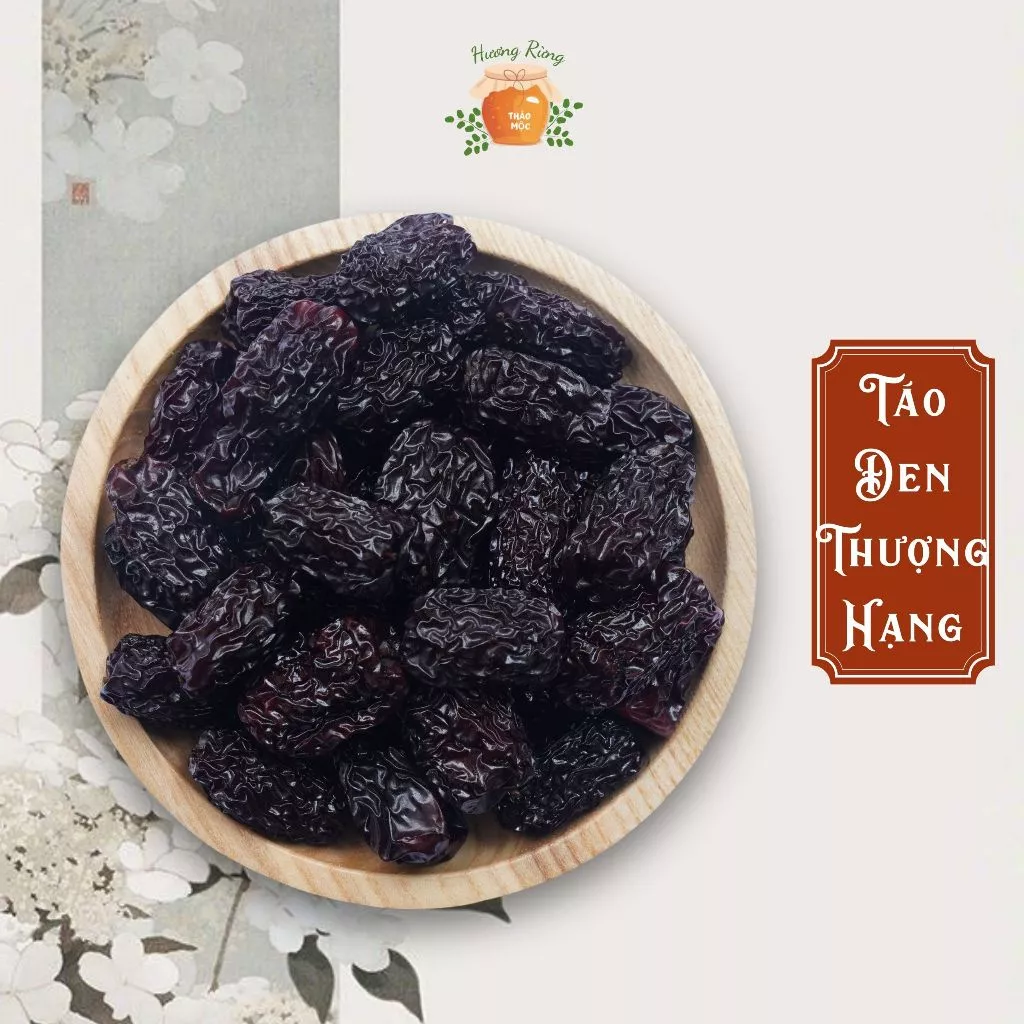 Táo đen nguyên quả thượng hạng sấy khô túi 1kg Hương Rừng