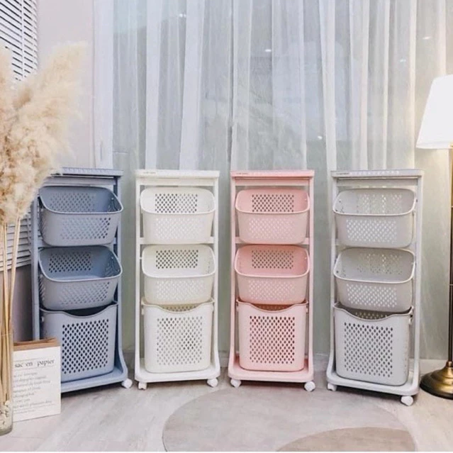 (Có VAT) Kệ đựng đồ đa năng NHỰA VIỆT NHẬT chính hãng 3 tầng  có bánh xe,mã-5567-3 hàng loại 1, kệ đựng đồ nhà tắm