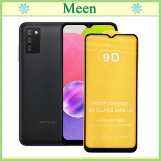 "Kính cường lực 9D Samsung A03s "  Full màn hình, Ảnh thực shop tự chụp, tặng kèm bộ giấy lau kính Meen