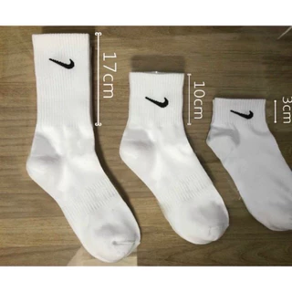 Tất Vớ Nike Trắng Đen Thể Thao Cổ Ngắn Cổ Trung Cổ Cao Nam Nữ Vải Dệt Kim