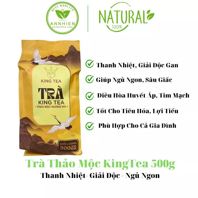 Trà KingTea- Trà Thảo Mộc Tốt Cho Người Đau Dạ Dày, Tim Mạch, Huyết Áp, Men Gan Cao Giúp Ngủ Ngon