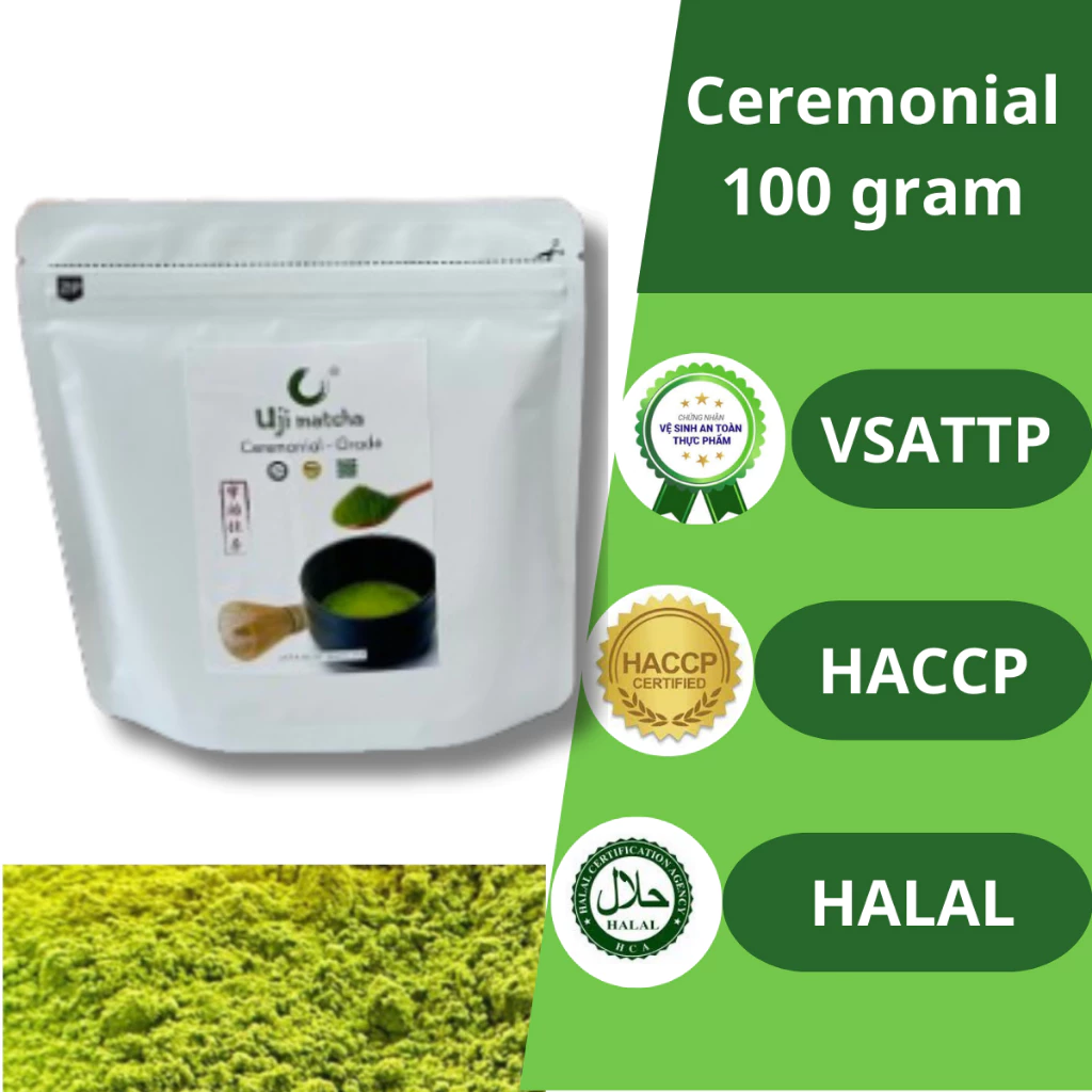 Bột matcha Ceremonial 100 gram,nguyên chất thơm ngon