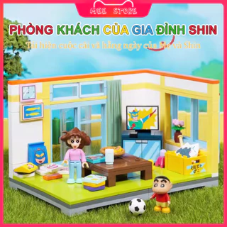 Bộ mô hình đồ chơi lắp ráp Shin Cậu bé bút chì - Phòng Khách Của Gia Đình Shin Keeppley K20606