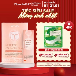 Mặt Nạ Thuỷ Phân SEYOUL Chống Lão Hoá Làm Chậm Quá Trình Lão Hoá Ngăn Ngừa Nếp Nhăn Chai xịt mist 50ml + 10 miếng/hộp