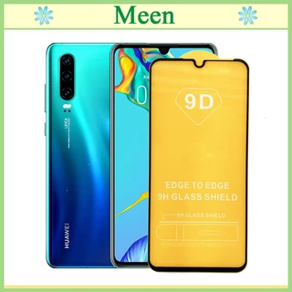 "Kính cường lực 9D Huawei P30 "  Full màn hình, Ảnh thực shop tự chụp, tặng kèm bộ giấy lau kính Meen