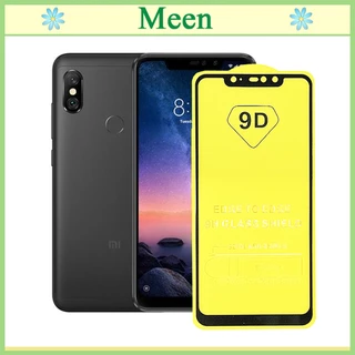 "Kính cường lực 9D Xiaomi Redmi Note 6 Pro "  Full màn hình, Ảnh thực shop tự chụp, tặng kèm bộ giấy lau kính Meen