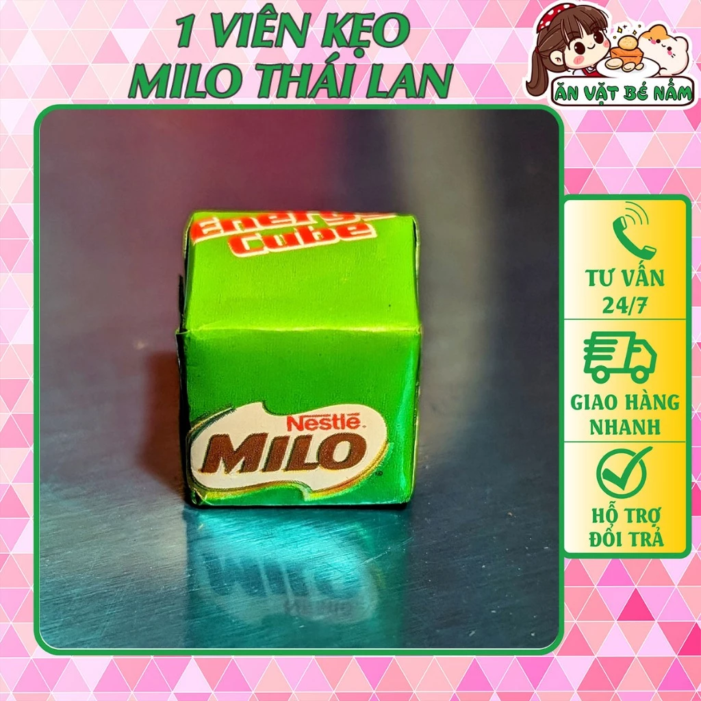 [Lẻ 1 Viên] Kẹo Milo Cube Cacao Thái Lan 2.75gr - Ăn Vặt Bé Nấm