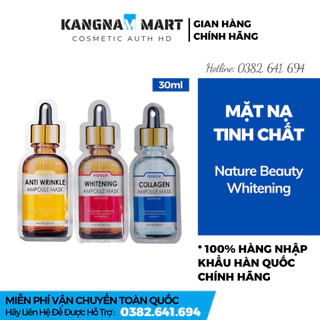 Mặt Nạ Tinh Chất Nature Beauty Whitening Hàn Quốc, Giảm Lão Hoá, Dưỡng Ẩm Làm Trắng, Săn Chắc Da Căng Mịn (30ml)