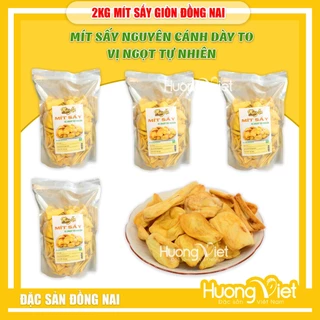 2KG MÍT sấy giòn nguyên cánh Đồng Nai, trái cây sấy Việt Nam nguyên miếng to giòn [2KG = 4 TÚI 500G]