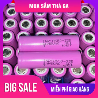 Pin 18650 dung lượng cao 2900mAh Samsung 35E , 3.7v pin lithium, cell pin 18650 xả cao 20A tháo khối, 12 tặng 1