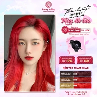 Thuốc nhuộm tóc màu ĐỎ LỬA Molokai siêu dưỡng, nhuộm tóc an toàn tại nhà lên màu chuẩn  - Pretty Valley Hair