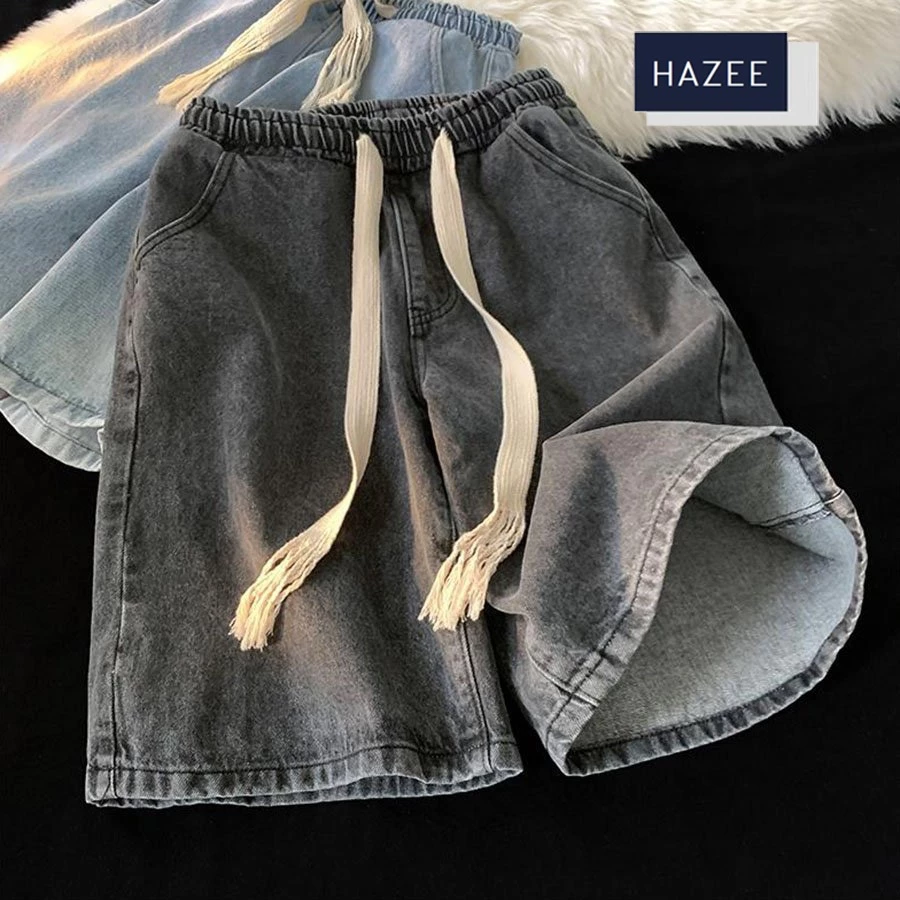 Quần jean Nam ngắn bigsize HAZEE vải co giãn lưng chun, quần nam boy phố Full size: M/L/XL/2XL/3XL (tới 90kg)