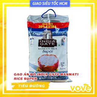 Gạo Ấn Độ Basmati India Gate Rice Super, 6kg cho người tiểu đường