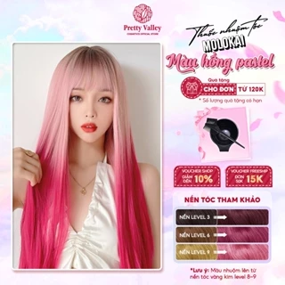 Thuốc nhuộm tóc màu HỒNG PASTEL Molokai siêu dưỡng, nhuộm tóc an toàn tại nhà lên màu chuẩn  - Pretty Valley Hair