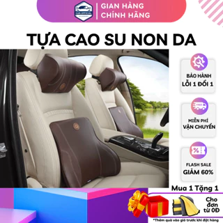 Gối Tựa Đầu Ô Tô - Tựa Lưng Ô Tô - Bộ Tựa Ghế Xe Hơi Chất Liệu DA BỌC CAO SU NON CAO CẤP.