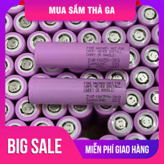 Pin 18650 Samsung 30Q dung lượng cao 2800mAh, 3.7v pin lithium, cell pin 18650 xả cao 25A tháo khối, 12 tặng 1